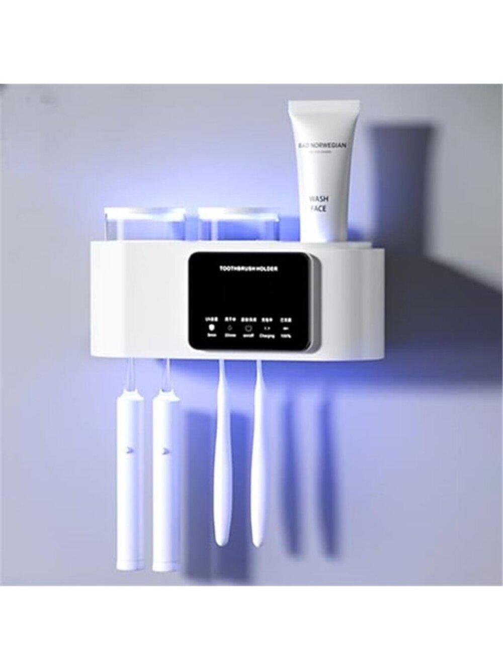 Smart Toothbrush Holders for Bathrooms Electric Toothbrush Holders with Solar F2